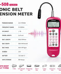 Sonic Belt Tension Meter Gauge For Drive Belts With Acoustic Probe, Measures 0.01N To 99900N And 10.0 Hz To 5000 Hz, hand-held LCD unit