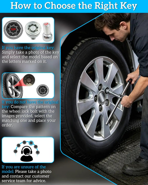 Guide for choosing Volkswagen Wheel Lock Key And Lug Nut Key Tool For VW Cars A Must Have Anti Theft Nut Removal Kit