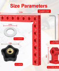 Four Piece Aluminum Corner Clamps Set With Box Five Point Five Inch 90 Degree Right Angle Clamp for woodworking frames