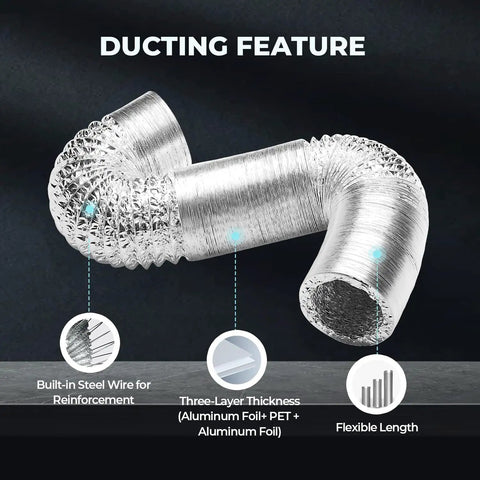 Insulated 4 Inch Dryer Vent Hose Flexible Duct 25 Feet With Stainless Steel Clamps Included Built To Last Heavy Duty Four Layer Protection