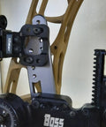Quiver Extension Bracket for Archery Bow, gun metal grey, attached between sight and riser, fits most quivers