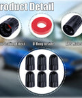 10 Pack TPMS Tire Valve Long Stem Caps Black Plastic For TR20008 TPMS Universal Fit, ABS construction, O-ring detail