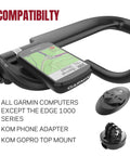 Carbon Finish Garmin Bike Mount For Edge 530 And 830 And Other Models on handlebars with GPS