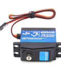 Heavy Duty 35Kg Digital Metal Gear Servo For Rc Cars Aluminum Build with wire connector and blue label, ideal for 1To8 scale buggies.