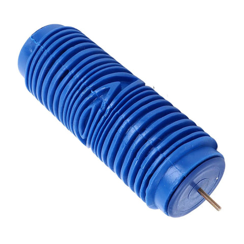 No Sweat 5 Inch Rubber Pattern Paint Roller For Walls Easy Diy Decorating Tool With Reusable Design showing detailed blue rubber texture.