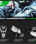 Built Tough Engine And Transmission Mount Kit Compatible With 2008 To 2015 Smart Cars For A Slick Fit And Ridiculously Smooth Rides. Image showing engine mounts and installation.