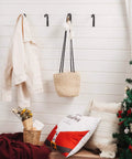 4 Pack Iron Wall Hooks For Hanging Plant Lanterns And More Dope Versatile Outdoor Indoor Metal Brackets holding coat and bag