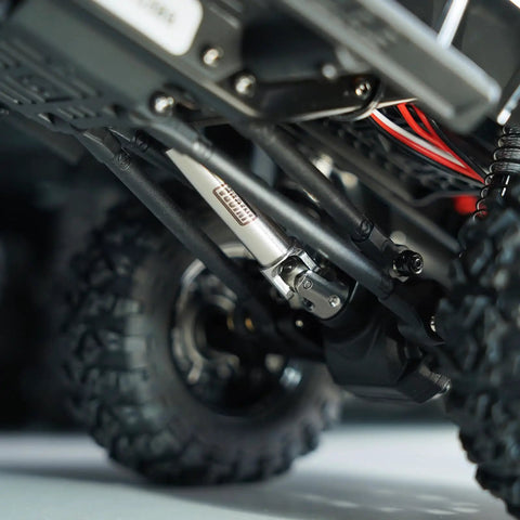 Close-up of Premium Stainless Steel Center Drive Shafts for HPI Venture 18, showing reinforced core and drive assembly.