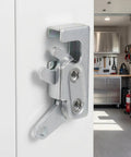 Beefy Galvanized Steel RV Push Latch Kit With Flush Mount Heavy Duty Rotary Lock And Spring Loaded Latch On Door