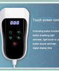 Compact Ultrasonic Cleaner Machine With Slick Digital Touch Screen, 60Khz Cavitation Action controls panel featuring touch controls and digital display.
