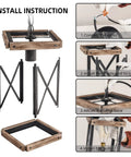 Installation instructions for Rustic Farmhouse Pendant Light With Adjustable Metal And Wood Chandelier Fixture