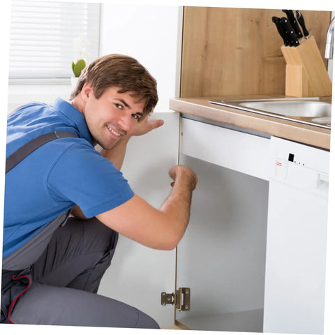 Installation of 4 Pack Self Closing Cabinet Hinges With Brushed Metal Finish Soft Close Overlay For Frameless Kitchen Cabinets