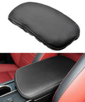 Lexus NX Center Console Cover Waterproof PU Leather Armrest Pad Custom Fit 2015 2021 NX300h NX300 NX200t shown installed in car