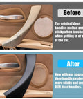 Before and after comparison of door handle cover set on BMW 3 Series E90 E91 E92 E93, showing installation and improved look.