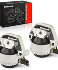Tough As Nails Front Engine Motor Mount Set Pair For Audi A6 A7 A8 2013 2018 showing two silver mounts with black bases and packaging.