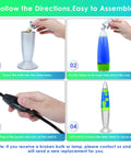 Motion Table Lamp 16 Inch Volcano Lamp With Blue Liquid And Green Wax assembly instructions