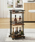 Kicking Your Hosting Game Up A Notch Requires This Rolling Three Tier Bar Cart Featuring Smooth Casters And Smart Storage Shelves For Effortless Drinks Service Across Any Kitchen Or Living Area Making Organization A Breeze And Entertaining Totally.