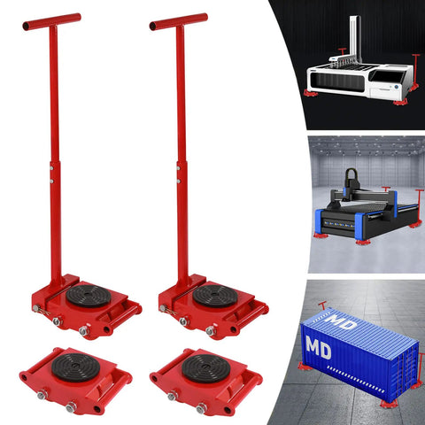 Built Like A Tank Heavy Duty Industrial Mover Polyurethane Roller Skates 360 Degree Swivel Cargo Dolly red cast iron frame floor sliders