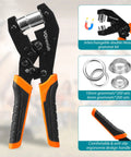 Heavy Duty Grommet Kit with One Quarter Inch and Three Eighth Inch Dies, 400 Eyelets, and Magnetic Eyelet Pliers