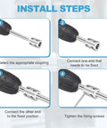 Rigid Shaft Coupler Set 12mm to 12mm, 4 Pieces, Stainless Steel Shaft Connectors With L22xD18 Bore, Precise and Sturdy Couplers for 3D Printers, Motors, Robots, RC Planes, and DIY Projects installed on a drill shaft