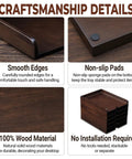 Craftsmanship details of Six Tier Solid Wood Desktop File Organizer With Sliding Pull Out Trays for A4 documents