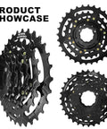 7 Speed CS-HG200 Bicycle Cassette 12-32T Sprocket For Mountain And Folding Bikes With Anti Chain Drop Tooth Design in black
