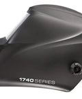 Side view of Viking 1740 Auto-Darkening Welding Helmet With 4C Lens, Matte Black, showing adjustment knob and 1740 Series label.