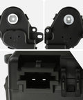 Main HVAC Air Door Actuator For Chevrolet Colorado 2004 2012, GMC Canyon 2004 2012, Pontiac Vibe 2003 2008, And Chevy SSR 2003 2006 Air Inlet Blend Door Replacement No Fuss Easy Install Durable Aftermarket Quality showing front and connector angles