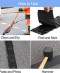 Heavy Duty Self Adhesive Crack Sealing Tape For Driveways And Pavements in a step-by-step guide for use and application.