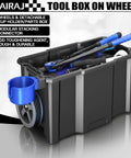 3 Tier Rolling Tool Box With Wheels Portable Stackable Garage Organizer Set Tray Toolbox With Removable Cup Holder