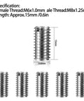 20 Pcs Thread Reducing Nuts M8 Male To M6 Female Threaded Reducers Adapters Sleeve Bolts Beefy Pro Grade Stainless Steel Set For Heavy Duty Thread Repair And Custom Projects