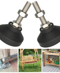Adjustable Threaded Leveling Feet With Swivel Base For Cabinets, Tables, And Chairs, Restaurant Furniture 4 Pack