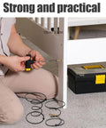 Person installing Rock Solid Heavy Duty Tension Springs 4 Pack Sofa Replacement Parts 3.93 Inch under a bed frame.