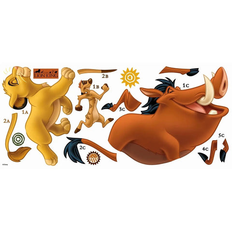 Disney The Lion King Giant Peel And Stick Wall Decals For Kids Rooms, Super Easy To Apply, Removable And Repositionable With No Residue