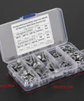 170 pcs stainless steel M5 and M6 hex socket head cap screws kit with washers and nuts in storage box for projects