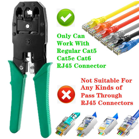 Portable Network Tool Kit For Cat5 Cat5e Cat6 Cables 11 In 1 Ethernet Crimping And Testing Set With RJ45 RJ11 Connectors