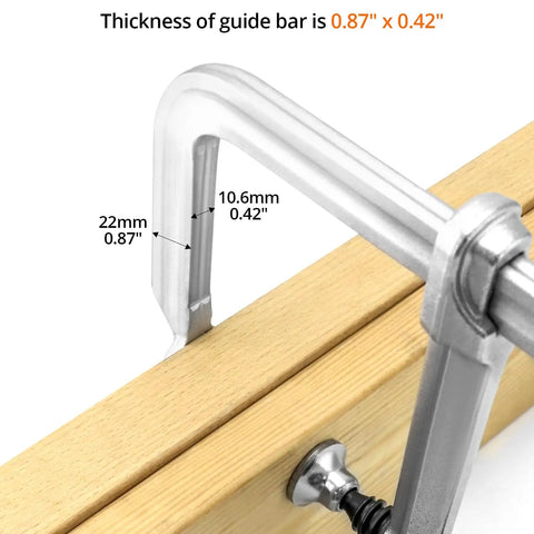 Beefy 12 Inch Heavy Duty F Clamp Set 4 Pack Drop Forged Bar Clamps With Four And Three Quarter Inch Throat Depth 0.87 By 0.42 Inch Guide Bar Forged Jaws Rail Spindle And Handle Professional Grade Tool For Woodworking And Projects