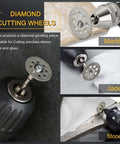 Pro Grade Diamond Burr Set For Rotary Tools 32Pc 1/8 Inch Shank Grinding And Engraving Bits demo cutting marble jade stone