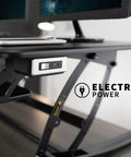 Close-up of USB port on Electric Height Adjustable Desk Converter With Sit To Stand Function And Dual Monitor Riser 42 Inch
