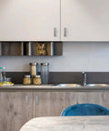 10 Pack Brushed Nickel T Bar Cabinet Knobs 2 Inch Single Hole For Dressers And Drawers, modern kitchen cabinet with sleek hardware.