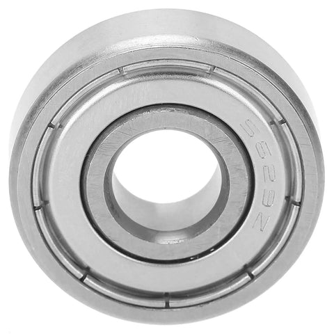 Close-up of a single stainless steel ball bearing from a High Speed Ball Bearings Set Of Ten For Skateboards Inline Skates Scooters And Roller Blades Dope Stainless Steel Wheel Bearings With Quiet Rotation For Smooth Glide And Stable Load Handling.