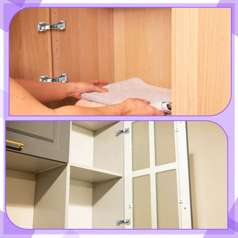 170 Degree Soft Close Cabinet Hinge Replacement for pie cut and bifold doors on wood and glass kitchen cupboards.