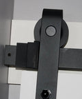 Close-up of Magnetic Barn Door Stop With Strong Rare Earth Magnets Black Finish Ultra Easy Install Keeps Doors From Slamming