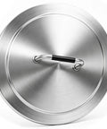 Round 19.5 Inch Fire Pit Lid For Bonfire 2.0 And 1.0 Smokeless Pits 304 Stainless Steel With Heat Resistant Handle top view
