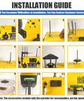 Installation guide images for Compact Desktop Filament Extruder And Maker Machine For 3D Printers showing assembly steps.
