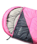 Pink All Season Sleeping Bag For Adults And Kids, Lightweight Waterproof Microfiber Liner For Backpacking, Camping And Hiking