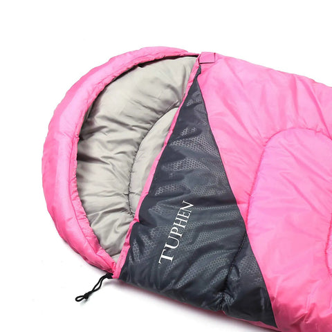 Pink All Season Sleeping Bag For Adults And Kids, Lightweight Waterproof Microfiber Liner For Backpacking, Camping And Hiking