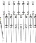 16 Piece Beadable Letter Opener Blanks In Stainless Steel For DIY Crafting And Envelope Slitting With Beading Holes, Silver Finish