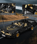 Classic Supercar Building Set With 1557 Pieces For Teens And Adults A Realistic MOC Sport Car Kit with opening hood and doors