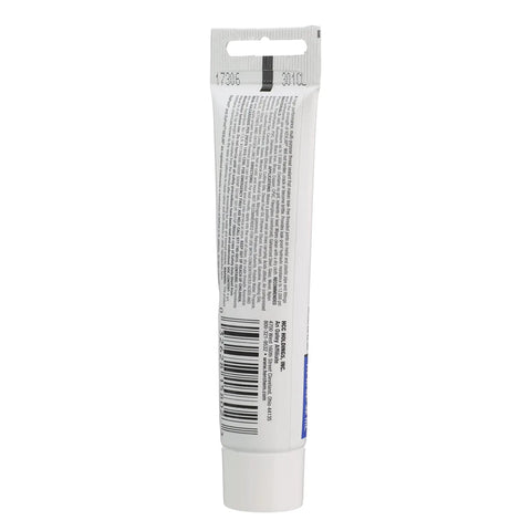 Back view of Hercules Megaloc Multi-Purpose Thread Sealant For Plastic And Metal Pipes Odorless And Non-Flammable Safe For Drinking Water Lines Wipes Clean From Hands Sets Soft At Temperatures From -50F To 400F 1.1 Oz tube showing text and barcode